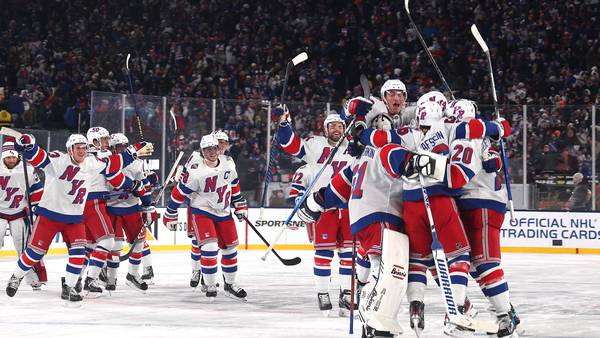 Rangers rally for Stadium Series thriller over Islanders capped by OT winner with net knocked loose