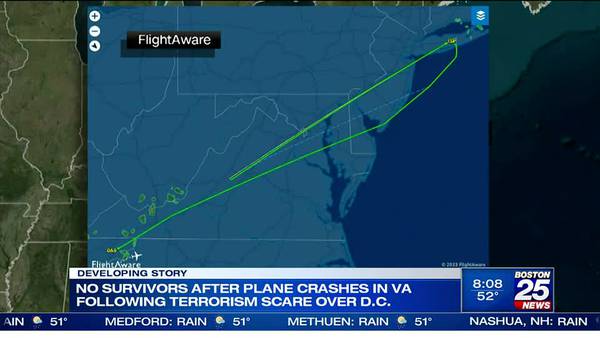 No survivors found after plane that flew over DC and led to fighter jet scramble crashes in Virginia