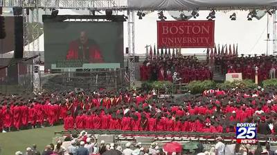 Scorching celebration: heat leads to early exit for some at Boston University commencement