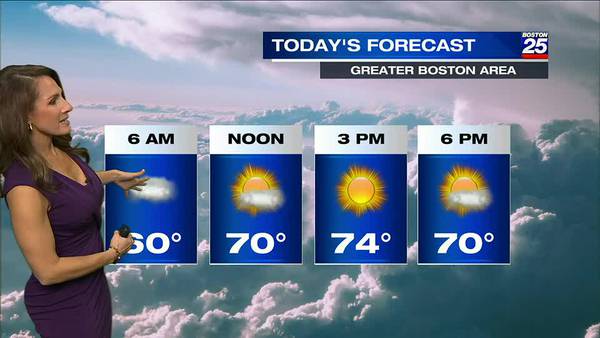 Boston 25 Monday morning weather