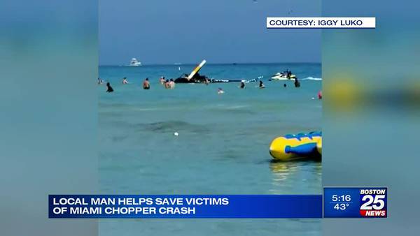 Acton man helps save passengers after helicopter crash off Miami Beach