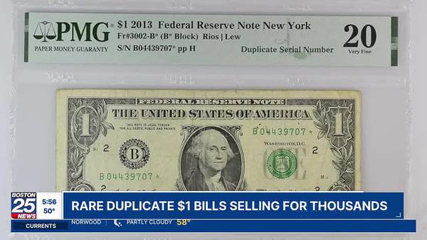 Check your wallet! Rare duplicate $1 bills selling for thousands
