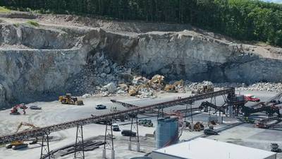 Photos: Large emergency response in Sterling after ledge at rock quarry collapses on worker