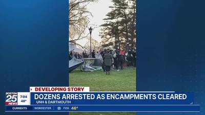 More than 100 pro-Palestinian protesters arrested at encampments on campuses of 2 NH colleges
