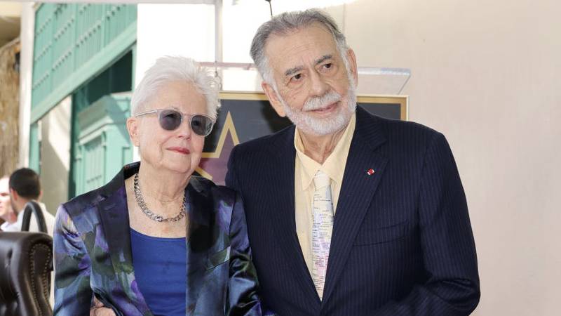 HOLLYWOOD, CALIFORNIA - MARCH 21: (L-R) Eleanor Coppola and Francis Ford Coppola attend the Hollywood Walk of Fame Star Ceremony for Director Francis Ford Coppola on March 21, 2022 in Hollywood, California. (Photo by Kevin Winter/Getty Images)