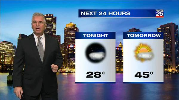 Boston 25 Monday night weather forecast