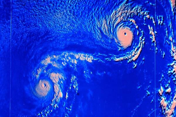 What is the ‘Fujiwhara effect’ and what happens when hurricanes collide?