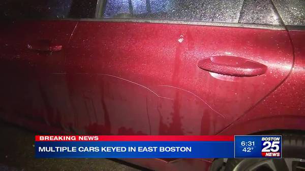 Boston residents fed up after 20 cars keyed on same street where vehicles were recently vandalized
