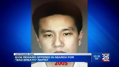 ‘Bad Breath Rapist:’ $10,000 reward offered for help finding man convicted of 2005 Quincy rape