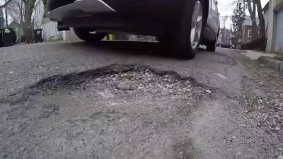 ‘Think someone’s drinking and driving’: Mass. drivers dodging danger as pothole season arrives early