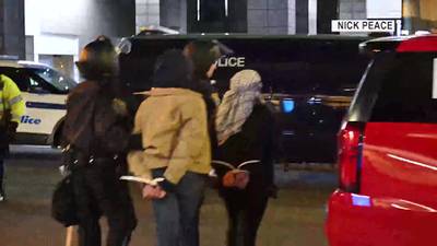 Video shows Emerson College protesters in zip-tie handcuffs