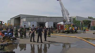 2 firefighters hospitalized as smoke pours from Avon recycling plant