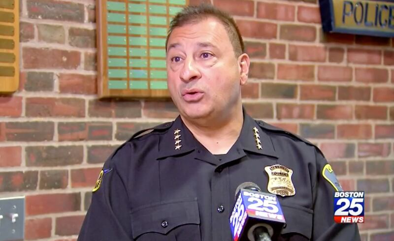 Methuen Police Chief Joseph Solomon, pictured in July 2020, is now on leave after a state Inspector General report found irregularities with the way the city handled the contract that led to his $350,000 salary.