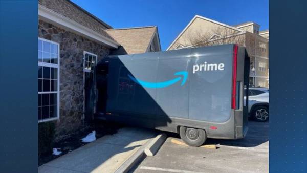 No injuries reported after Amazon delivery truck slams into Georgetown office