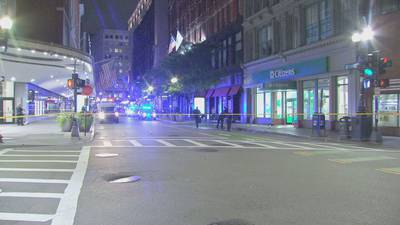 Photos: Police investigation underway after double shooting in Downtown Crossing