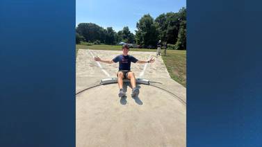 Local teen builds Olympic-sized shot put field in Chelmsford as part of Eagle Scout Project