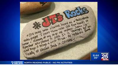 Cape Cod woman hand-paints rocks to honor her late nephew