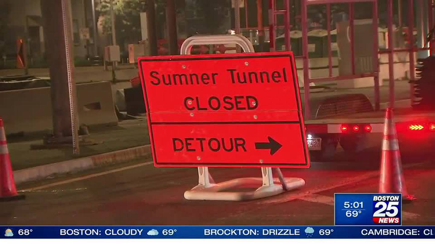 What you need to know Sumner Tunnel closure day 1 Boston 25 News