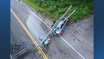 Alleged distracted driver facing charges in NH for crashing into utility pole, taking down wires