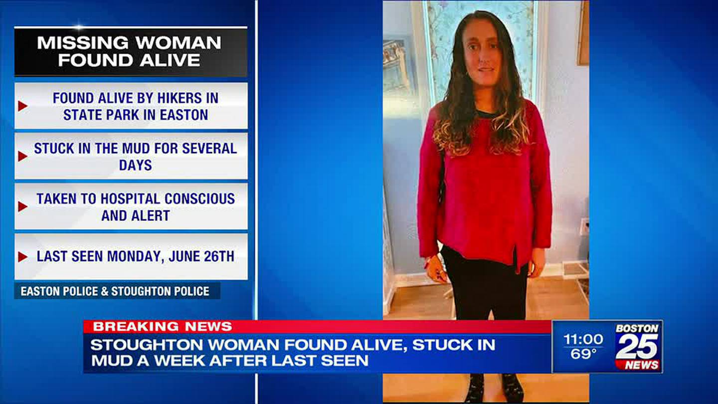 Stoughton Woman Found Alive Stuck In Mud A Week After Last Seen Boston 25 News 9014