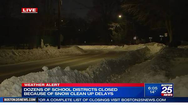 Schools close Monday as snow cleanup efforts continue