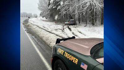 Police warn of slick driving conditions leading to crashes as storm brings snow, rain to region