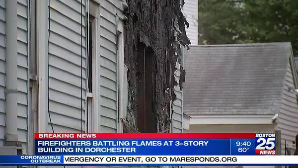 Dozens displaced after fire at Dorchester triple-decker