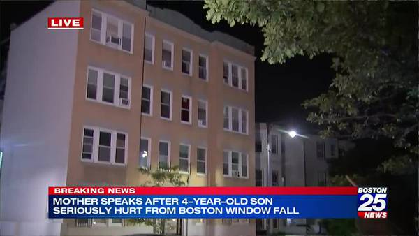 Mother speaks after 4-year-old son seriously hurt in Boston window fall