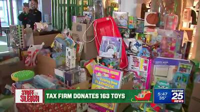 Local tax firm donates 150+ toys to “Stuff the Sleigh”