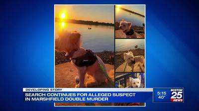 Murdered Marshfield couple’s dog found dead as search for suspect continues