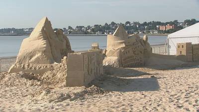 Preparations for the 2022 Revere Beach International Sand Sculpting Festival