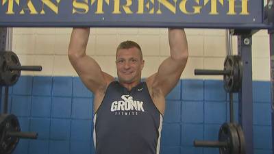 Former Patriots legend Rob Gronkowski unveils new weight room at a Boston school 