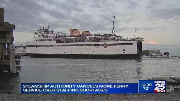 Steamship Authority cancels more ferry service amid staffing shortages