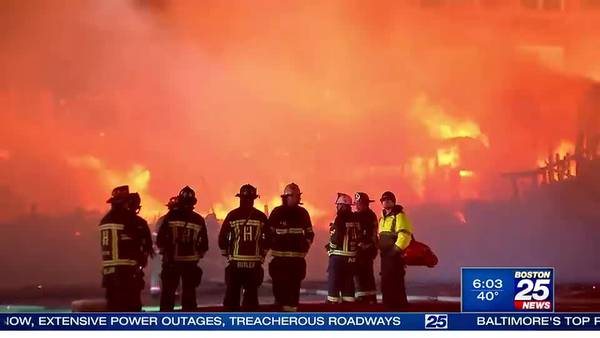 Crews battle massive fire, damages several buildings on Salisbury Beach