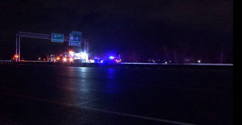 State police said a person died in a single-car crash on I-93 in Methuen early Wednesday morning.