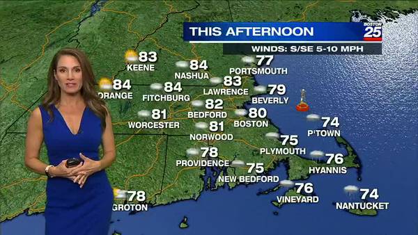 Boston 25 Thursday afternoon weather