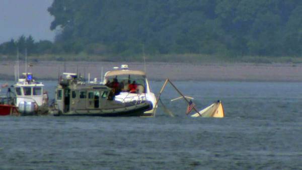 Boat sinks in Hingham Bay after colliding with another vessel