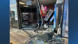 Surveillance video shows storefront smashed, suspects grab ATM from Kingston gas station