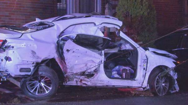 2 hurt, residents evacuated after car goes airborne, slams into Revere apartment building