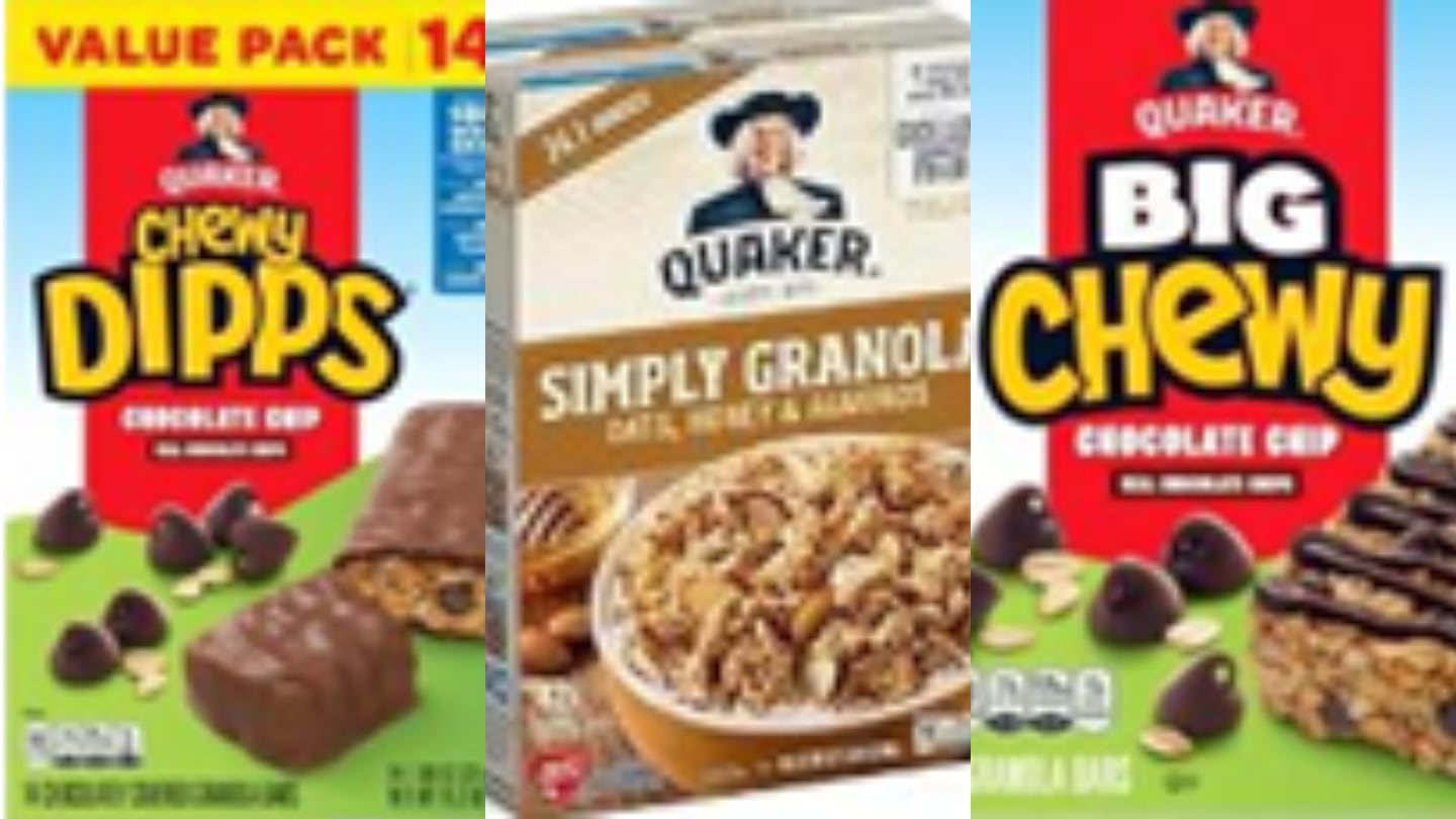 Quaker Oats recalling dozens of Chewy Bars and cereals over salmonella  fears - MarketWatch