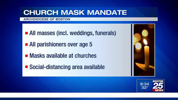 Boston Archdiocese mask mandate takes effect
