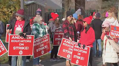 ‘We had no other choice but to do this’: Andover teacher strike stretches into Sunday