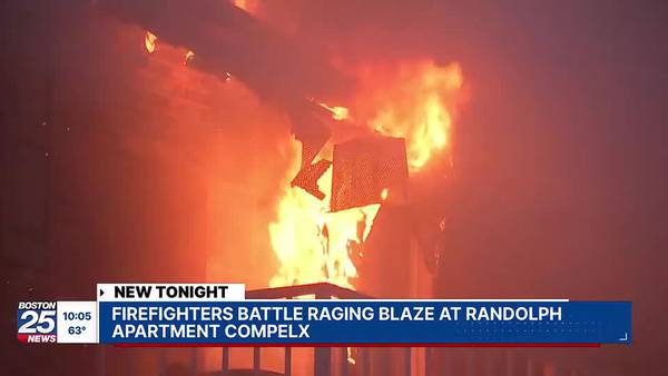 Firefighters battle raging blaze at Randolph apartment complex