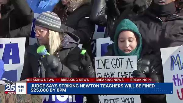 Striking teachers in Newton facing hefty fines if committee unable to reach deal