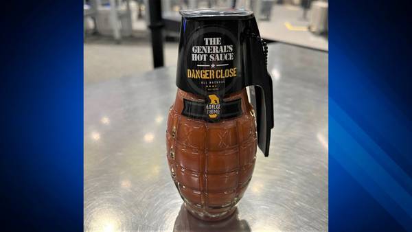 Passenger tries bringing grenade-shaped hot sauce bottle through Manchester airport
