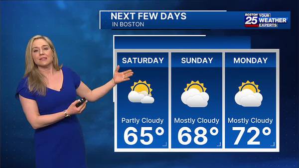 Boston 25 Saturday afternoon weather forecast
