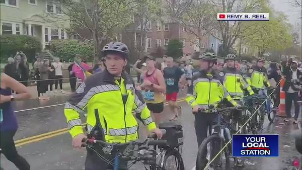 Officials react to social media video of increased police presence along marathon route in Newton