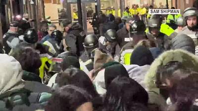 Video shows Boston police clashing with Emerson College protesters