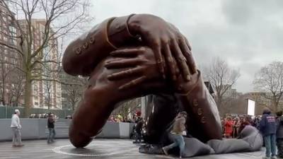Sculpture honoring Dr. Martin Luther King Jr., Coretta Scott King unveiled in Boston