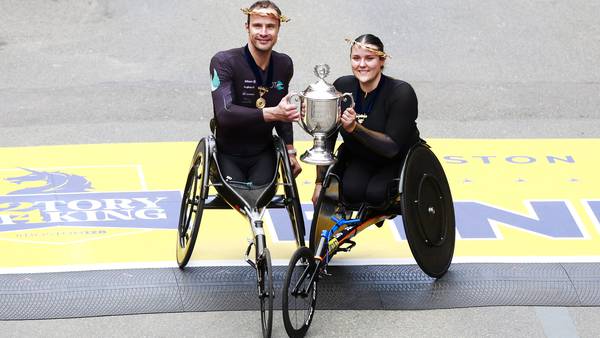 Hug earns 7th Boston Marathon wheelchair title and Rainbow-Cooper wins her 1st women’s crown